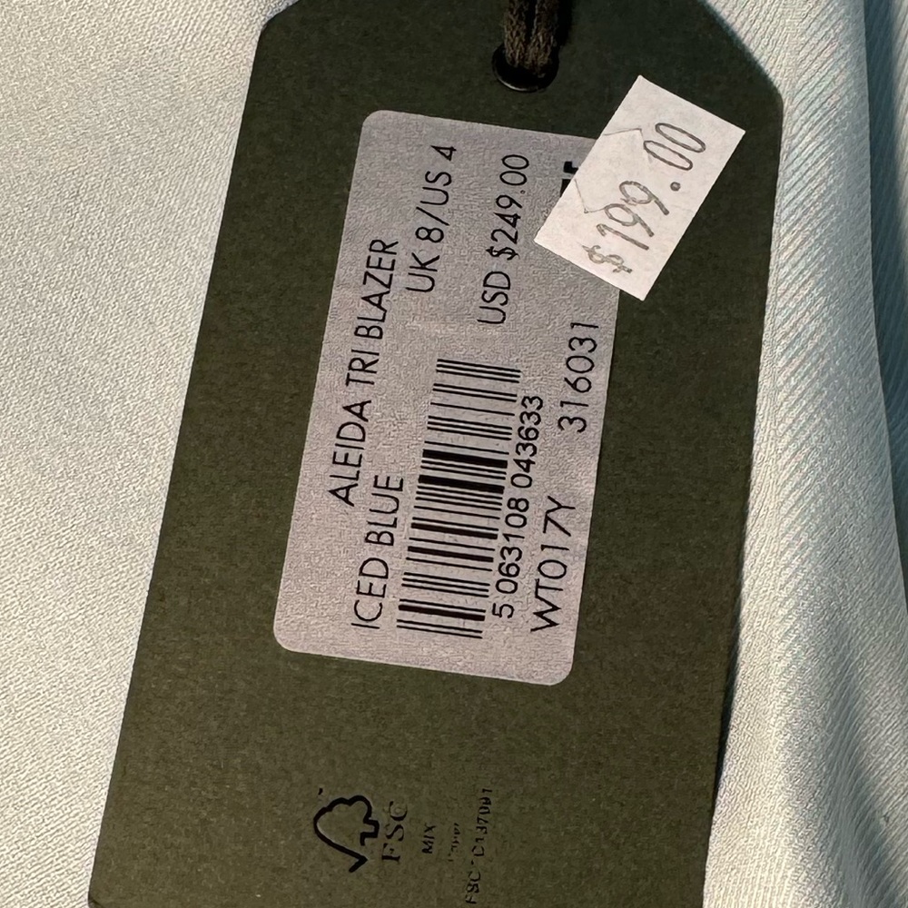 AllSaints Aleida Blazer ice blue color - Picture 9 of 9